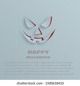 Vector halloween paper cut background