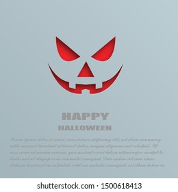 Vector halloween paper cut background