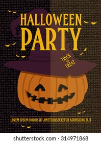 Vector halloween party invitation