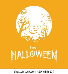 Vector of Halloween party invitations or greeting card with handwritten calligraphy and traditional symbols. vector happy Halloween poster collection.