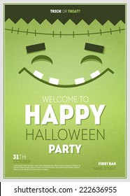 Vector Halloween Party Poster. 