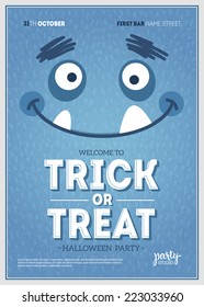 Vector Halloween Party Poster. Monster