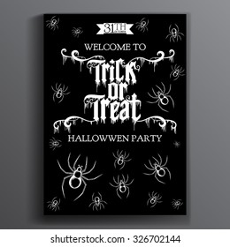 Vector Halloween Party Poster. Trick or treating.