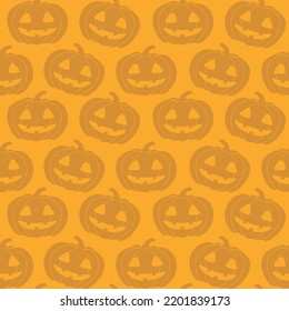 Vector Halloween pattern with Halloween pumpkin.Use for event invitation,discount voucher,advertising,greeting card,logo,packaging,textile,web.