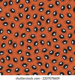 Vector Halloween pattern with spider.Use for event invitation,discount voucher,advertising,greeting card,logo,packaging,textile,web.