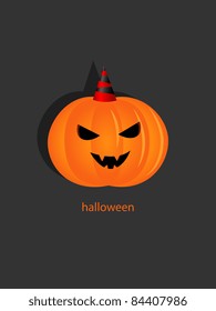 Vector halloween picture with pumpkin
