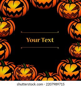 Vector Halloween poster, card, flayer, banner. Halloween party invite.