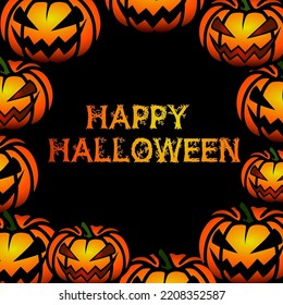 Vector Halloween poster, card, flayer, banner. Halloween party invite.