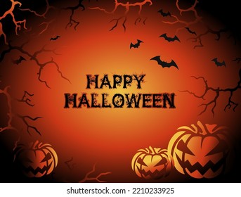 Afiche de Halloween vectorial, tarjeta, capa, pancarta. Invitación a la fiesta de Halloween.