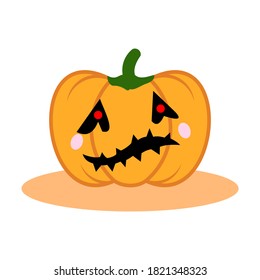 Calabaza vectora de halloween. Icono vectorial de calabaza de halloween para diseño web aislado en fondo blanco