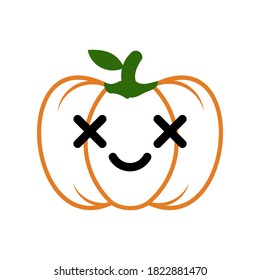 Vektorhalblauch Kürbis. Kürbis-Hals-Kürbis-Vektorsymbol für Webdesign einzeln auf weißem Hintergrund
