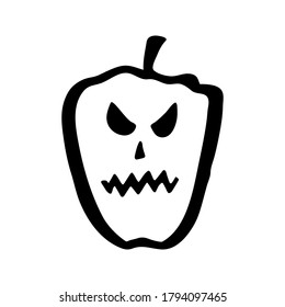 Vector halloween pumpkin clipart. Funny, cute illustration for seasonal design, textile, decoration kids playroom or greeting card. Hand drawn prints and doodle.