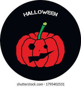 Vector halloween pumpkin clipart. Funny, cute illustration for seasonal design, textile or greeting card.