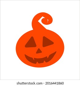 Vector halloween pumpkin clipart isolated on white background icon. Funny, cute illustration for seasonal design, textile, decoration kids playroom or greeting card. Hand drawn prints and doodle.