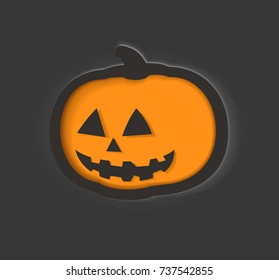Vector Halloween Pumpkin Cutout Logo