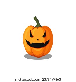vector halloween pumpkin with face