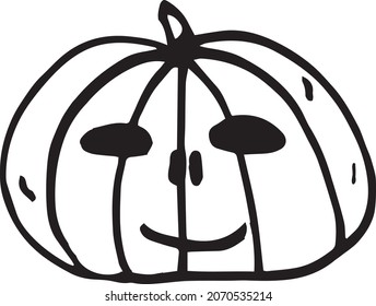 vector halloween pumpkin graphic pumpkin icon with cute face