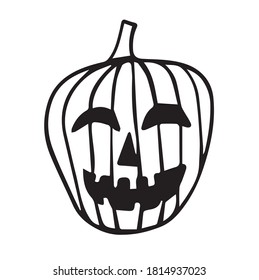 vector halloween pumpkin hand drawn doodle