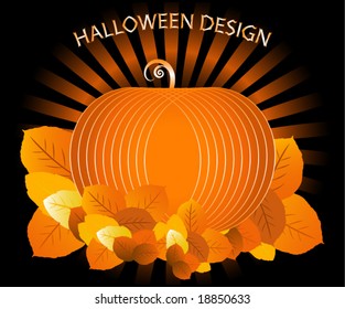 Vector Halloween Pumpkin Illustration