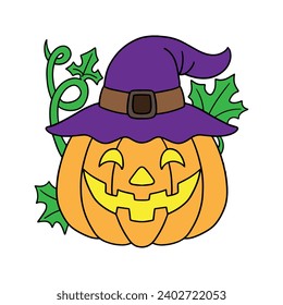 Vector Halloween pumpkin Illustration Image