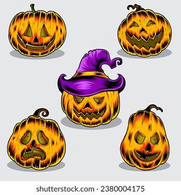 vector halloween pumpkin ilustration design