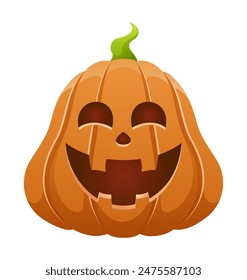 Vector Halloween pumpkin isolated on white background