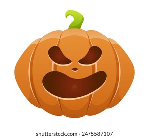 Vector Halloween pumpkin isolated on white background