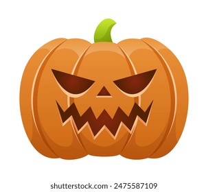 Vector Halloween pumpkin isolated on white background