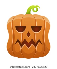 Vector Halloween pumpkin isolated on white background