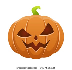 Vector Halloween pumpkin isolated on white background