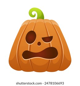 Vector Halloween pumpkin isolated on white background