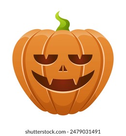 Vector Halloween pumpkin isolated on white background