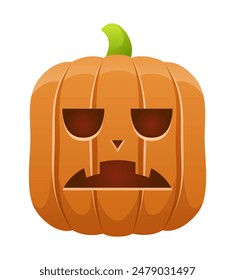 Vector Halloween pumpkin isolated on white background