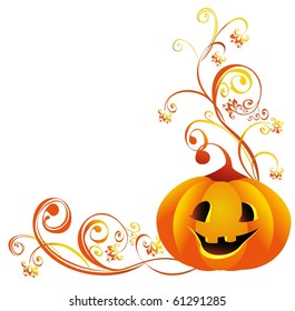 Vector halloween pumpkin. Jack-o-lantern.