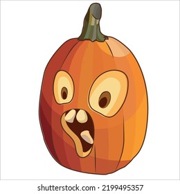 Vector halloween pumpkin. Jack-o-lantern icon