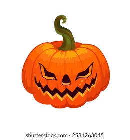 Vector Halloween pumpkin on a white background