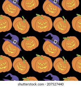 vector Halloween pumpkin pattern