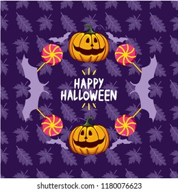 vector halloween pumpking with treatment
