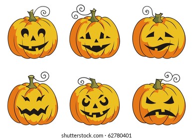 Vector Halloween Pumpkins