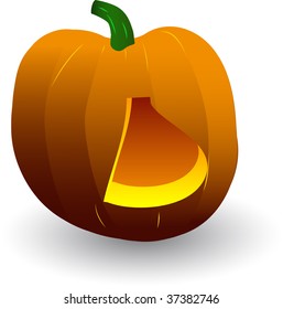 vector halloween pumpkins alphabet on white background