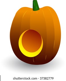 vector halloween pumpkins alphabet on white background