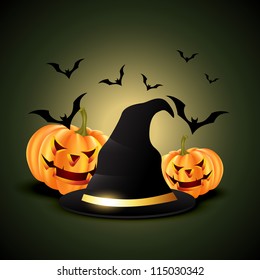 vector halloween pumpkins design illustration