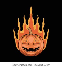 Vektorkürbis-Feuerbild