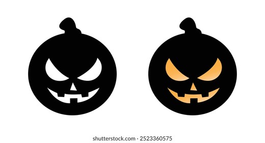 Vector Halloween Pumpkins Icon Set