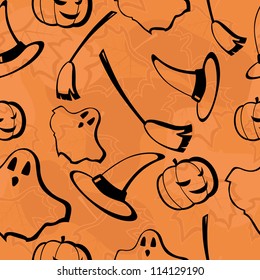 vector halloween seamless pattern