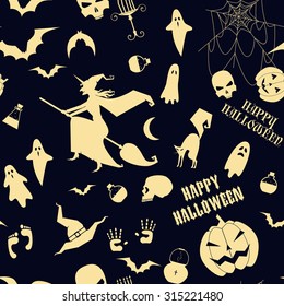 Vector halloween seamless pattern