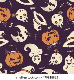 vector halloween seamless pattern
