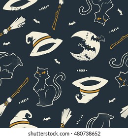 vector halloween seamless pattern