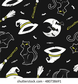 vector halloween seamless pattern