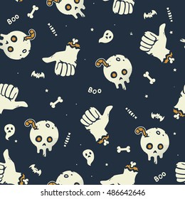 vector halloween seamless pattern